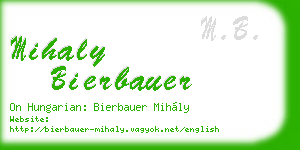 mihaly bierbauer business card