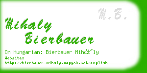 mihaly bierbauer business card